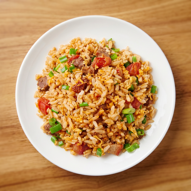 R12 番茄牛肉飯 Beef with Tomato on the Rice.