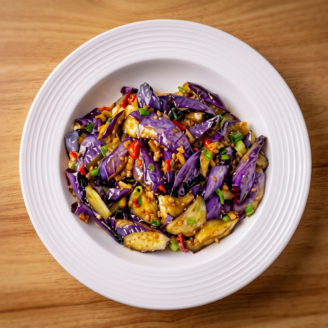 V4 魚香茄子 Eggplant with Garlic Sauce.