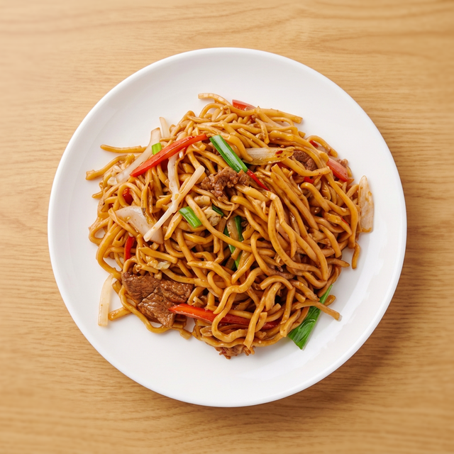 Lo3 牛肉撈麵 Beef Lo Mein.