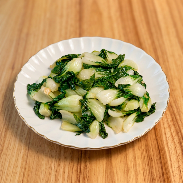 V3 炒白菜苗 Sautéed Baby Bok Choy.