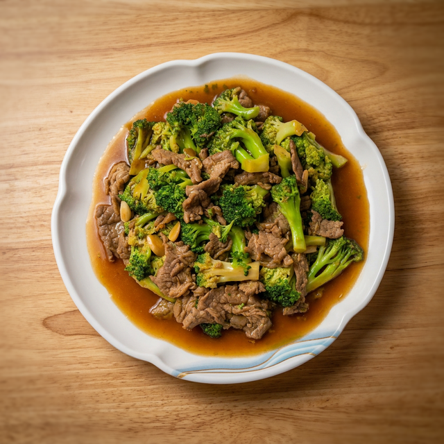 B4 芥蘭牛肉 Beef with Broccoli.