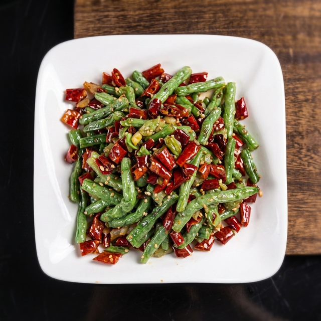V7 乾煸四季豆 Dry-Fried String Beans.